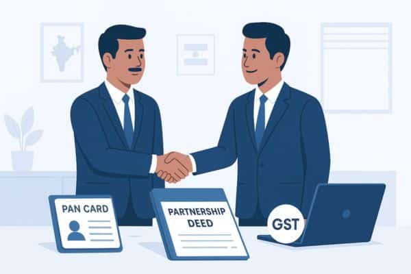 Documents required for partnership firm registration service in Delhi and GST registration services for businesses